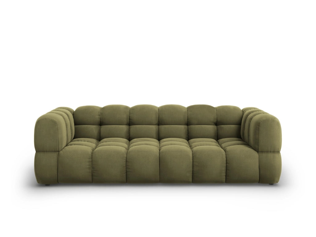 Cosmopolitan Design - Divano modulare "Sky" 4 posti in velluto verde chiaro 
