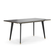 Vicco Tavolo da pranzo Nero 200 x 90 cm Estensibile