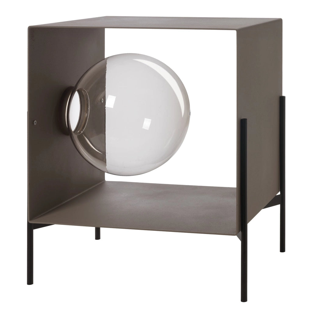 Mobile da soggiorno di design Globe piccolo Fango,base nera