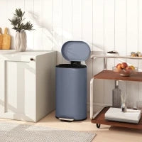 Pattumiera cucina 30L a pedale, secchio interno rimovibile, coperchio a chiusura morbida, 36,5x31x61cm, grigio