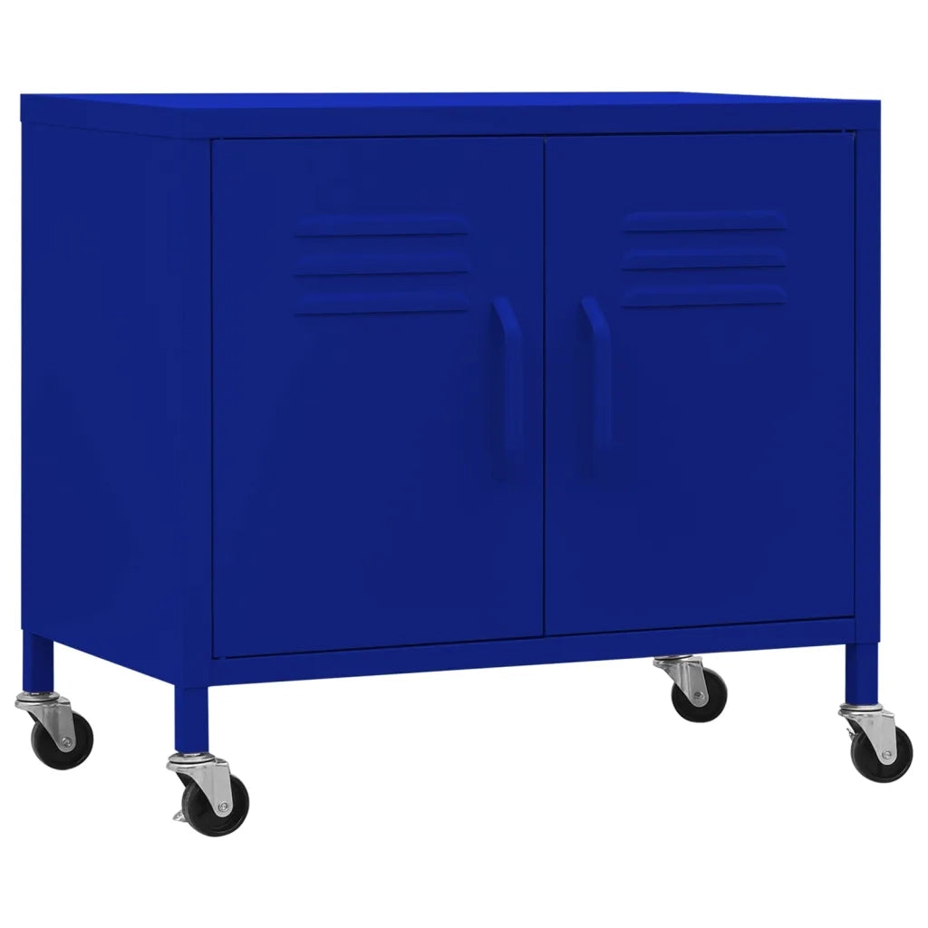 Armadietto Blu Marino 60x35x56 cm in Acciaio 336262