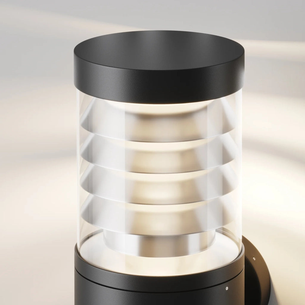 Maytoni Applique moderna Spir 1 luce LED integrato IP54 grafite alluminio diffusore argento