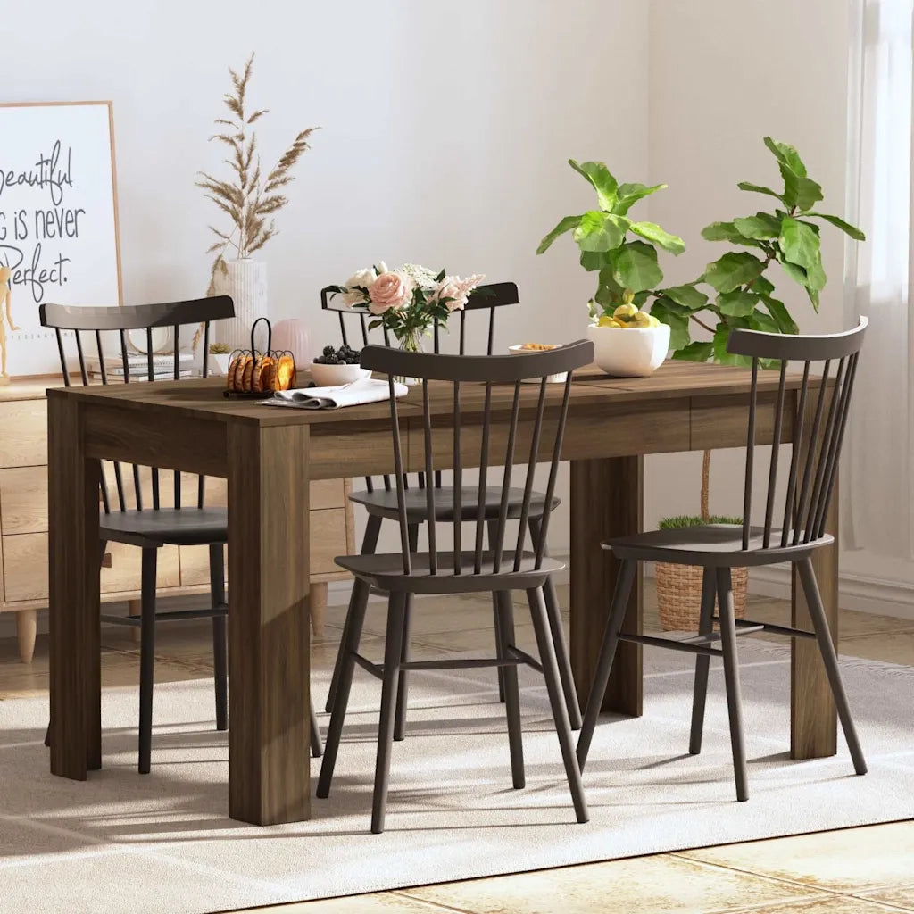 Tavolo da Pranzo Rovere Marrone 140x74,5x76cm Legno Multistrato 815200