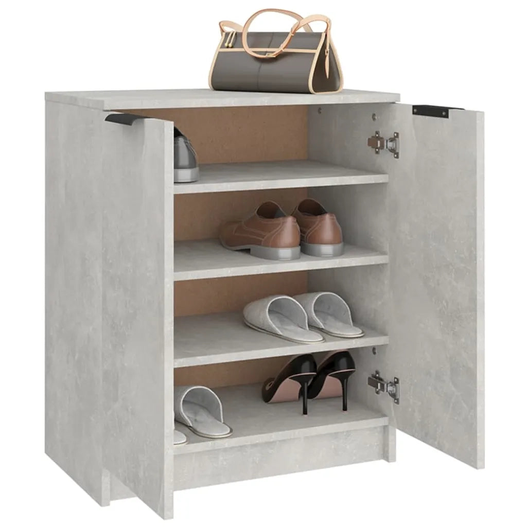 Scarpiera Grigio Cemento 59x35x70 cm in Legno Multistrato 811425