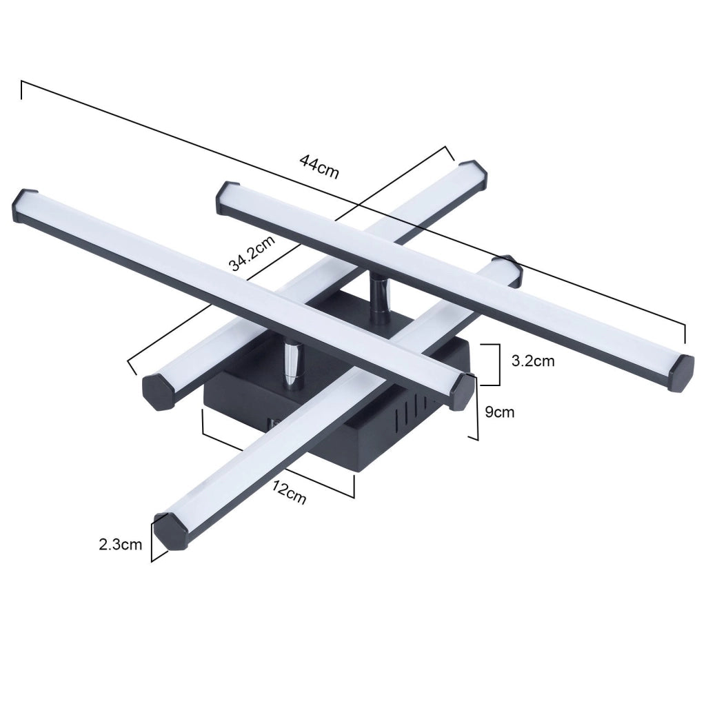 ZMH Lampada da soffitto LED nera moderna 3000K per soggiorno cucina corridoio interni