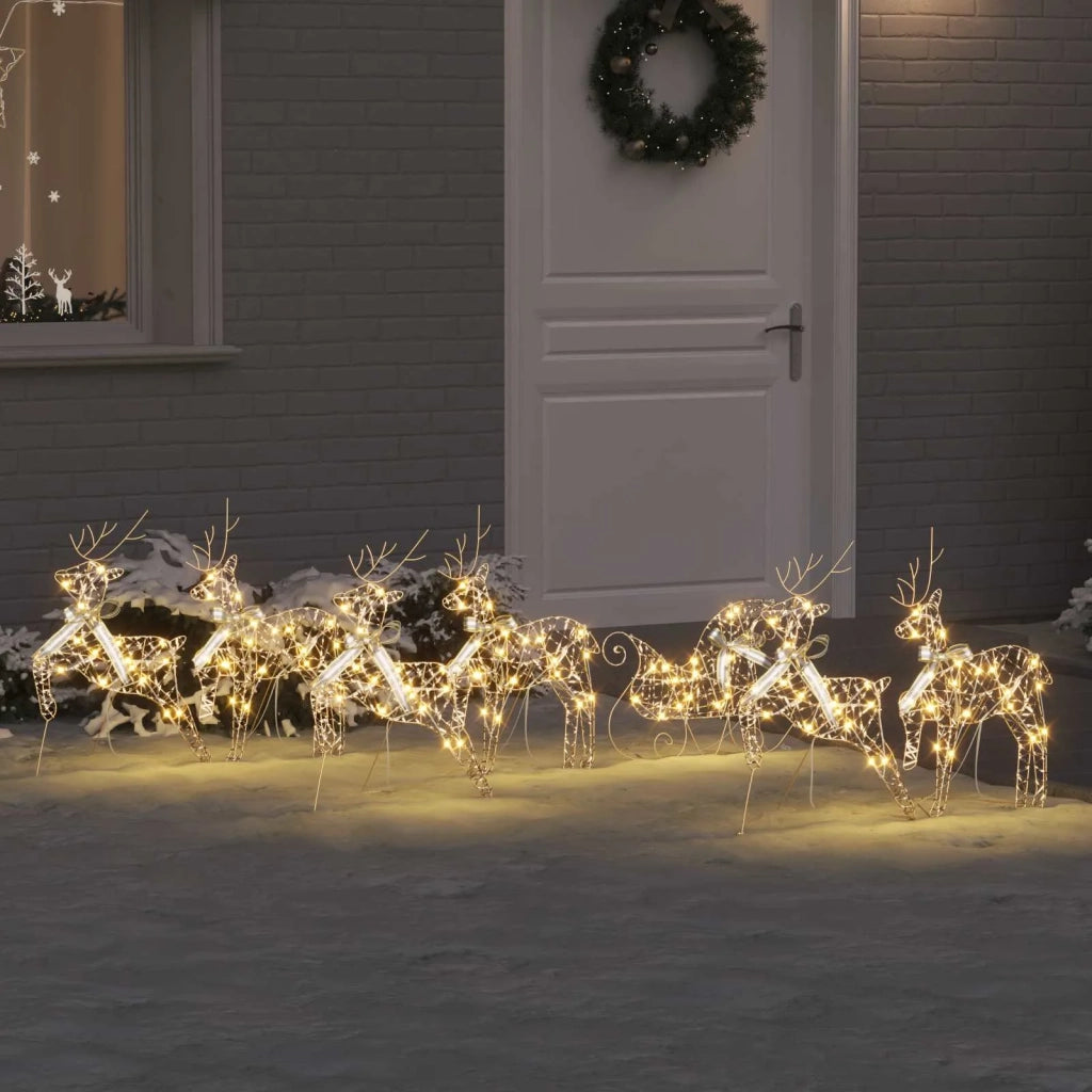 Renne LED con 40 LED 7 pcs Oro PET 3399389