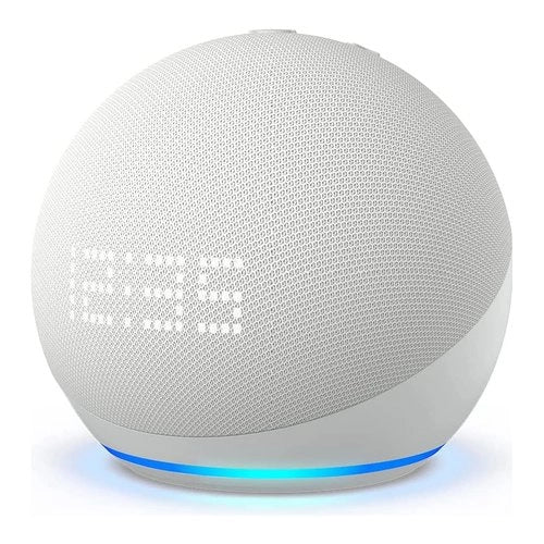 Assistente vocale amazon b09b95dtr4 echo dot 5 gen con orologio white