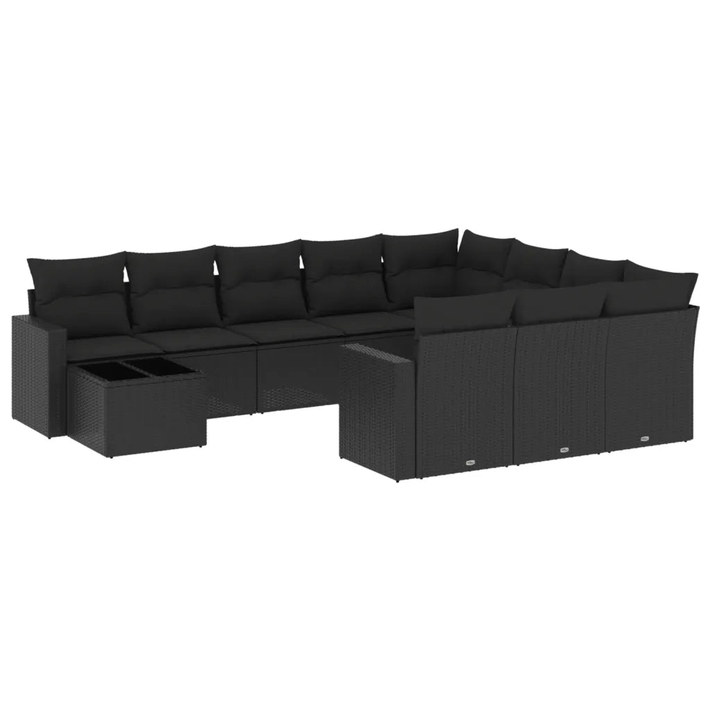 Set Divani da Giardino 11 pz con Cuscini in Polyrattan Nerocod mxl 92372