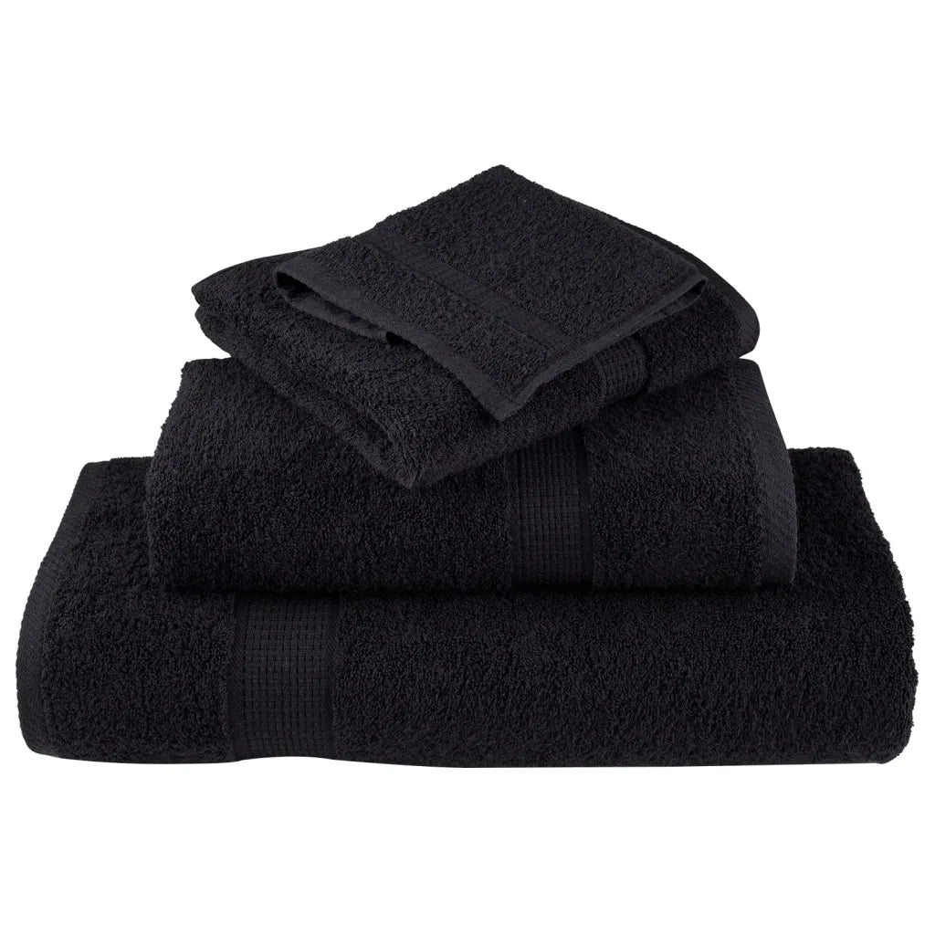 Set ASciugamani SOLUND 6 pz Neri 600 gsm 137565