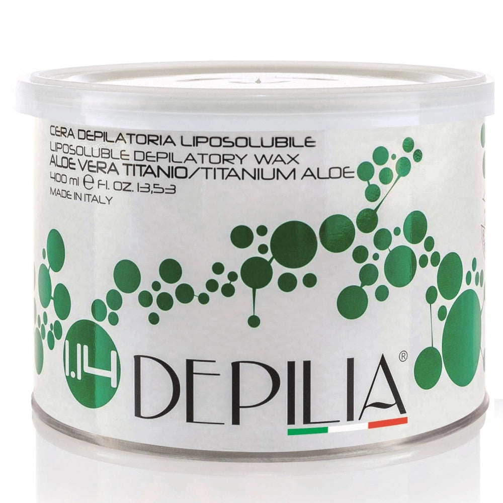 Trade Shop - Barattolo Cera Depilatoria Liposolubile Aloe Titanio 1.14 400 Ml Depilazione -