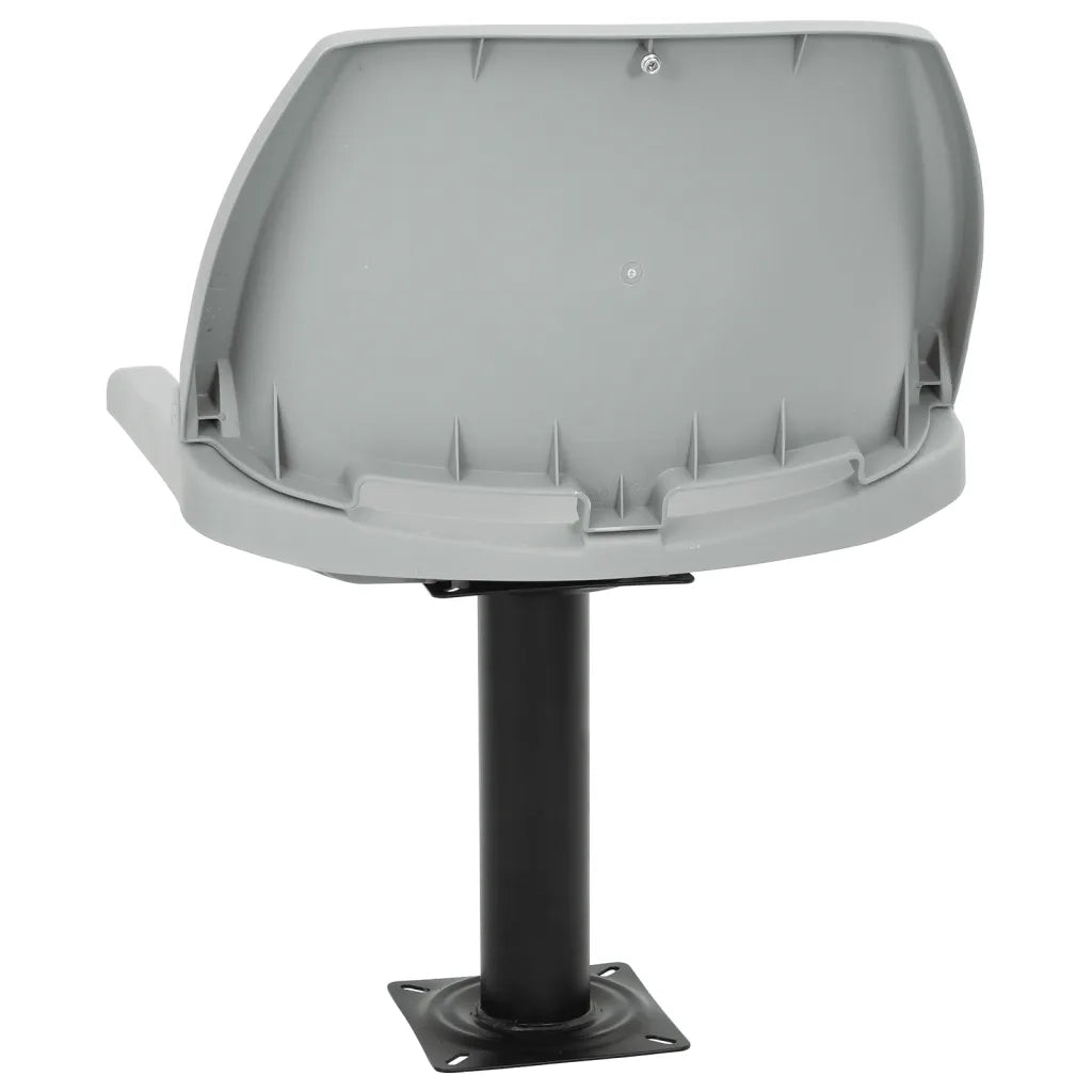 Set Sedile Barca Pieghevole 2pz Senza Cuscino Grigio 48x51x41cm