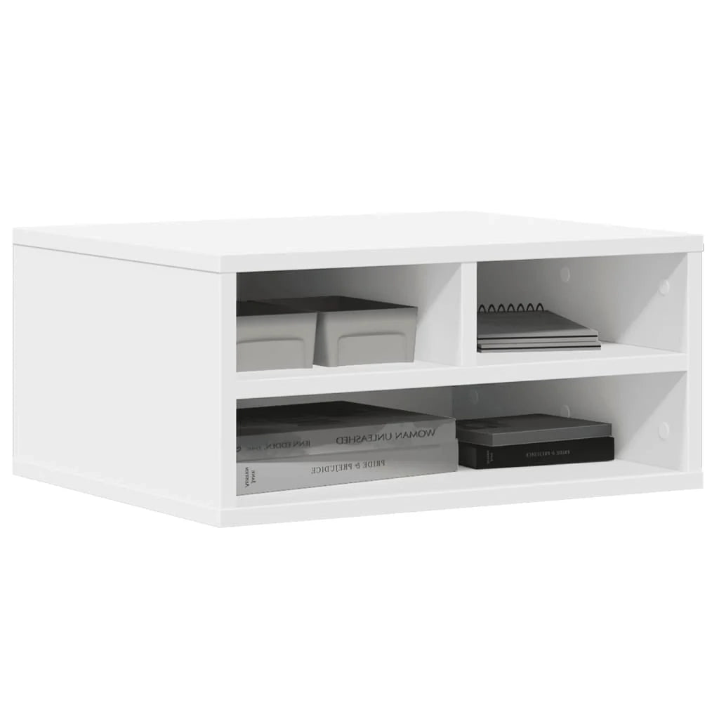 Supporto per stampante tavolo mobile per ufficio 49 x 40 x 22,5 cm legno ingegnerizzato bianco 02_0044736