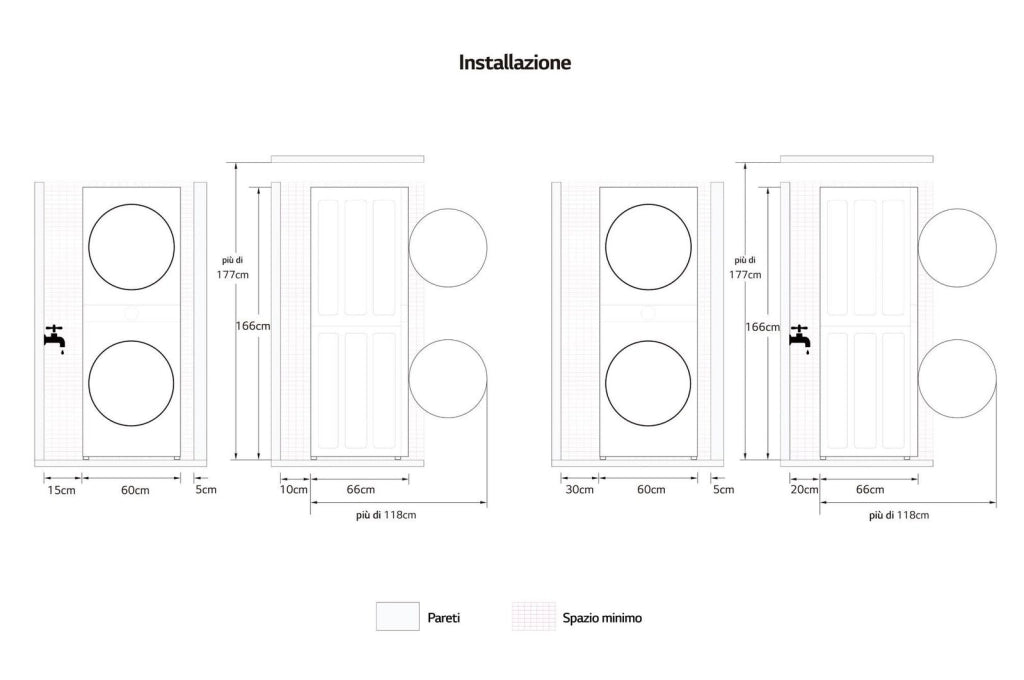 LG WashTower WT1210BBF Colonna Bucato 12/10kg AI DD, Classe A, Pannello unificato