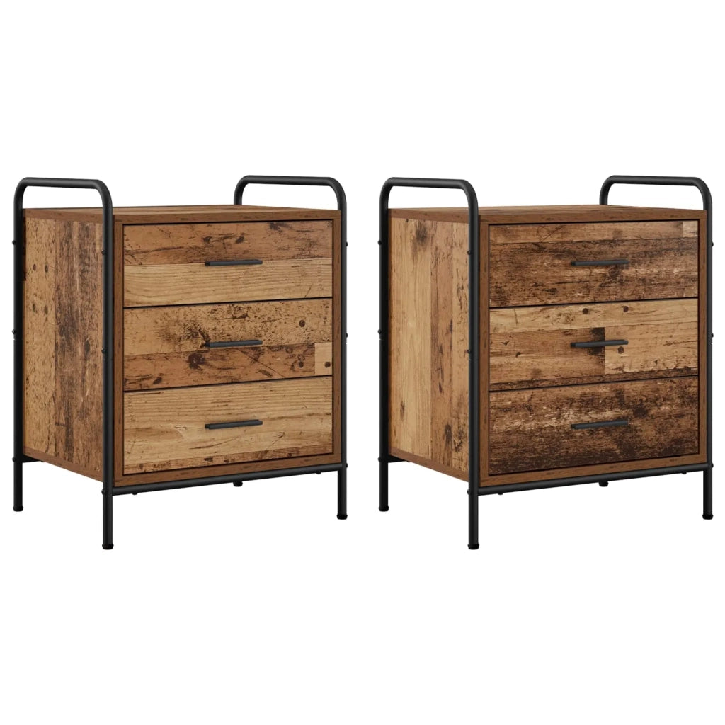 Armadio da Notte 2 pz Legno antico 48 x 36,5 x 60 cm 8013539