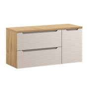 Set mobili bagno 120 cm con piano Luxor Beige 120 x 1401 x 46 cm