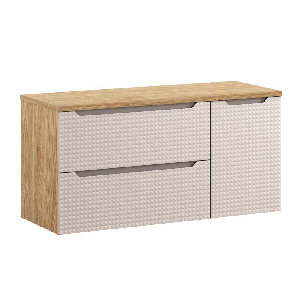 Set mobili bagno 120 cm con piano Luxor Beige 120 x 1401 x 46 cm