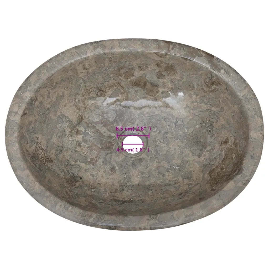 Lavandino Grigio 53x40x15 cm in Marmo CFW8513212