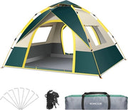 Tenda da Campeggio Automatica, Tenda Leggera per 2-3 Persone, Impermeabile al Vento, Protezione UV, Ideale per Spiaggia, Esterno, Viaggi, Escursioni, Campeggio, Caccia, Pesca e Altro.