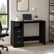 Desk With Drawers Black 102x50x76 Cm Wood Material