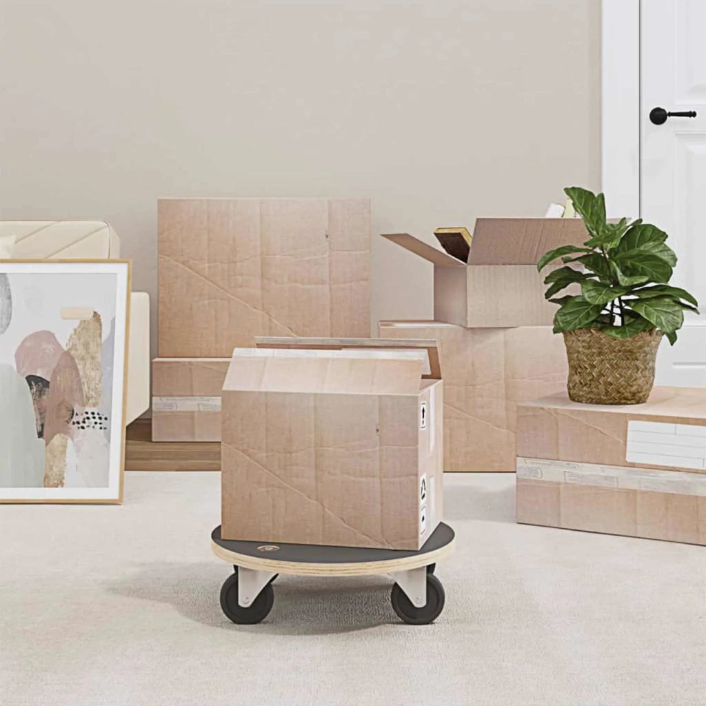 Carrello di Trasporto 6 pcs Grigio Legno compensato