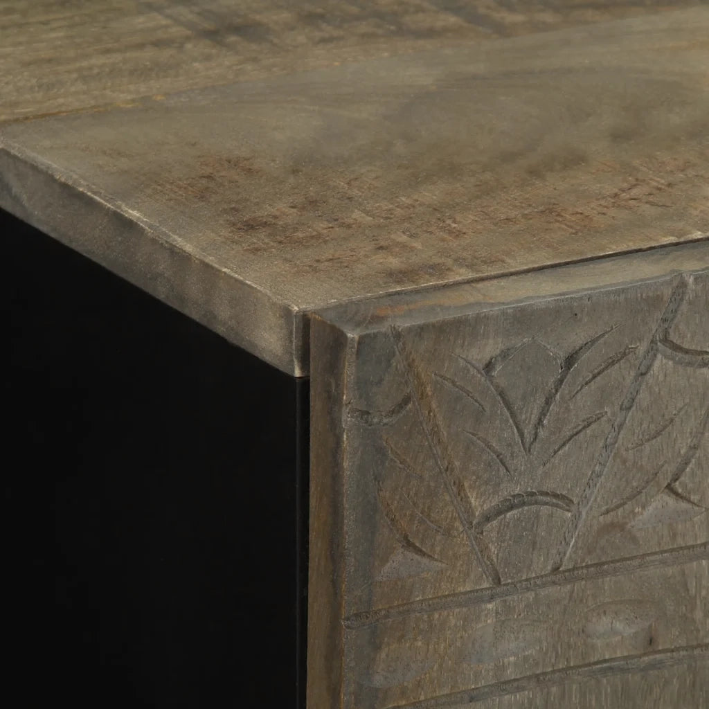 Credenza 60x33x75 cm in Legno Massello di Mango