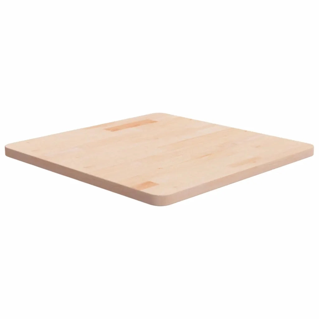 Piano Tavolo Quadrato 60x60x2,5 cm Massello Rovere Non Trattato