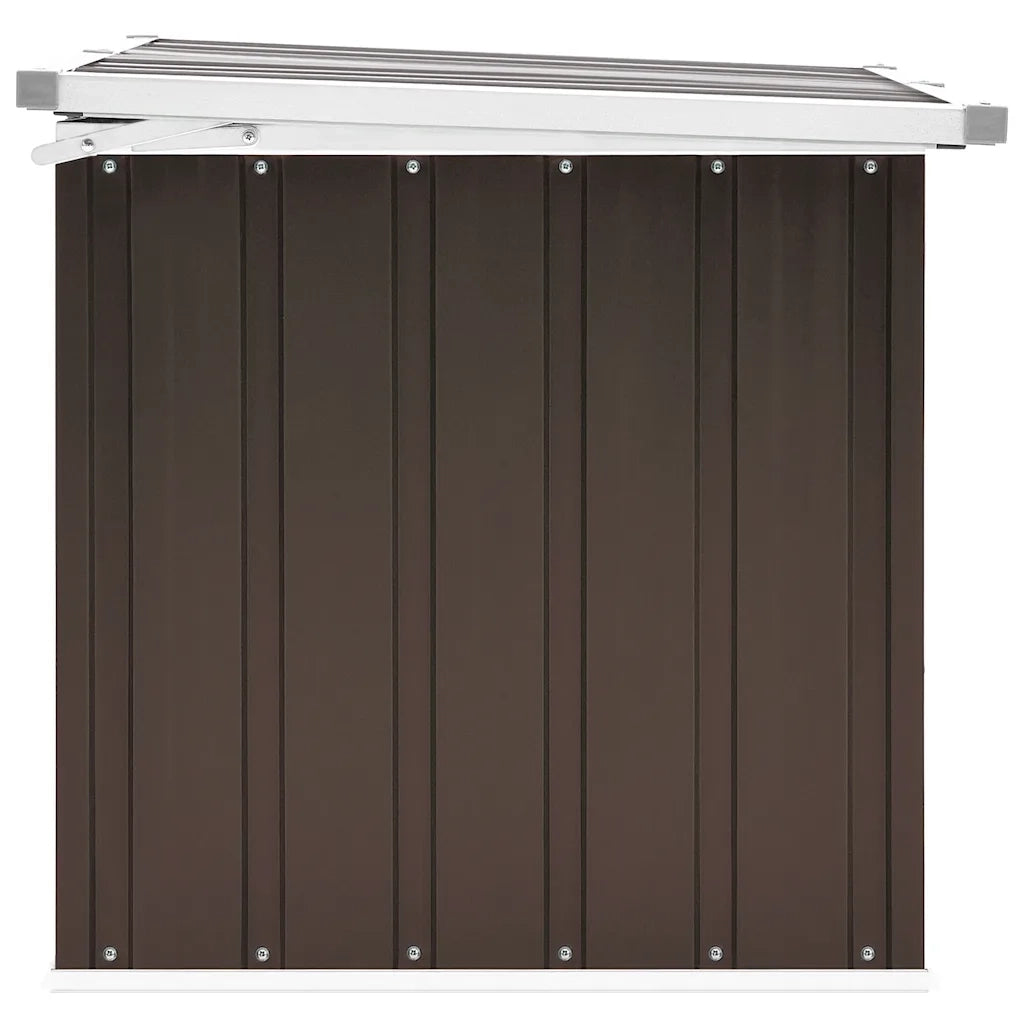Baule da giardino marrone 129x67x65 cm 46264