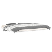 Letto matrimoniale | Letto per adulti | Giroletto senza Materasso Bianco 200x200 cm Legno Massello Pino