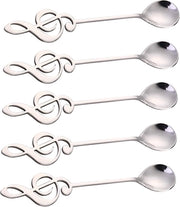 Set di 5 Lepeltjes per Caffè in Acciaio Inossidabile, Resistenti al Lavastoviglie