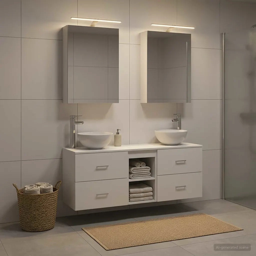Set di Armadi da Bagno 5 pcs Bianco 50 x 14,5 x 70 cm 3406671