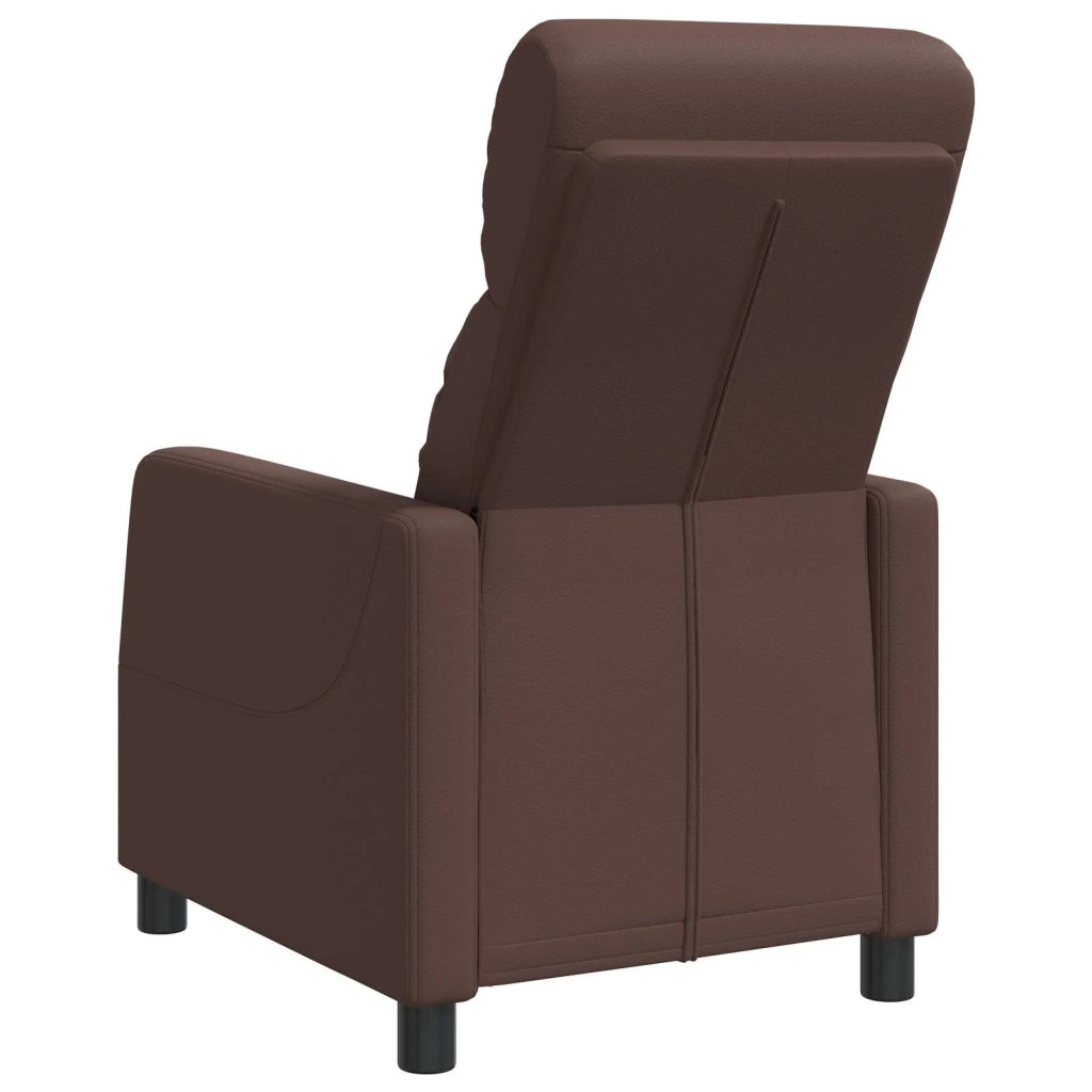 Divano Sedia-Poltrona reclinabile Marrone Similpelle 252929