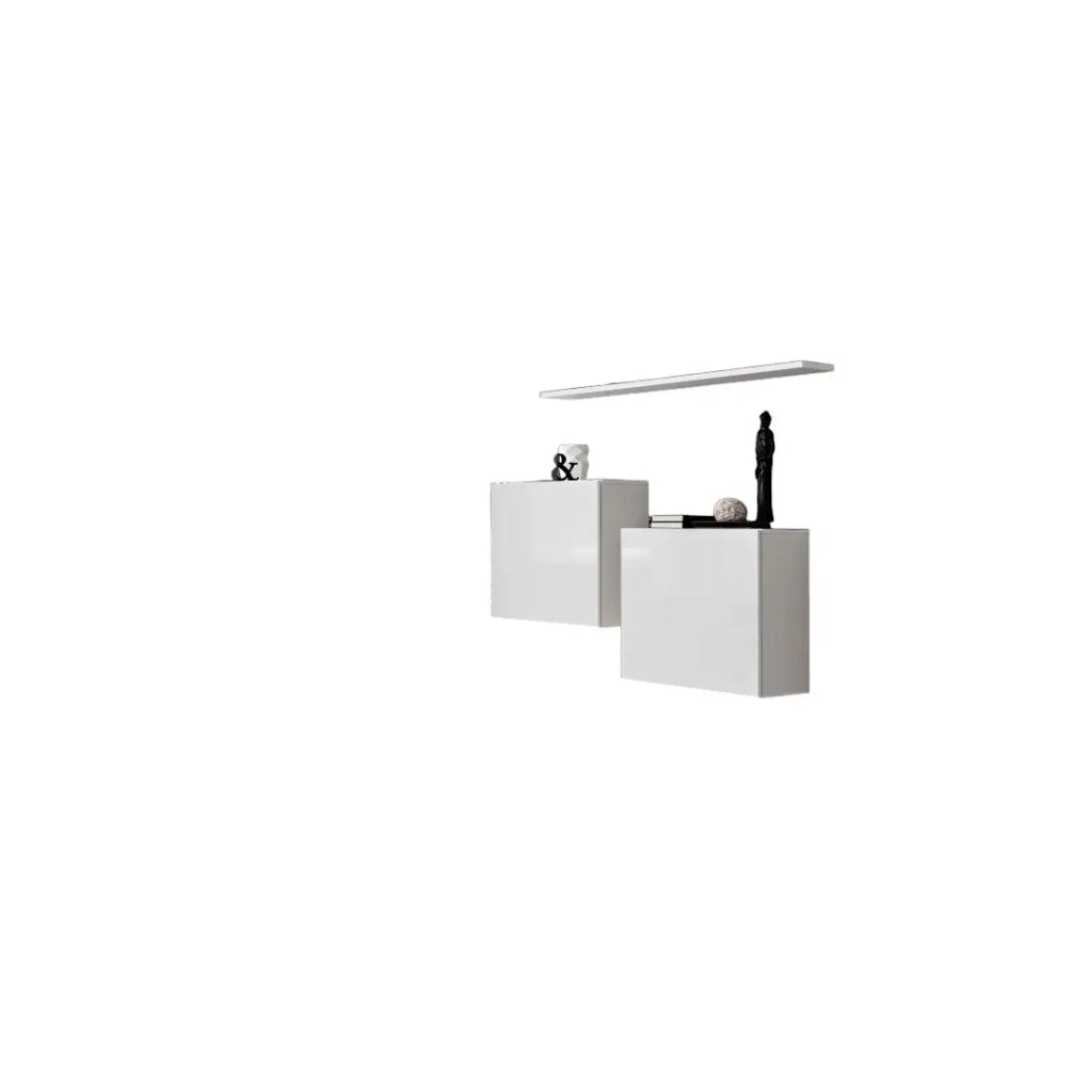 Set di mobili da soggiorno SWITCH SBI design, colore bianco lucido.