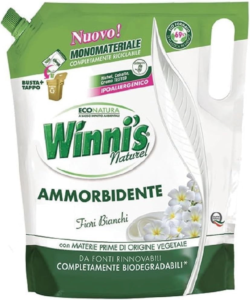 SET 8 PZ WINNI'S RICARICA AMMORBIDENTE CONCENTRATO FIORI BIANCHI DA 1250 ML