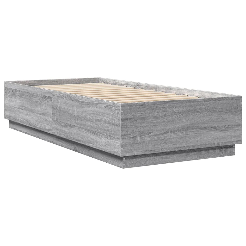Giroletto-Struttura Letto Grigio Sonoma 90x200 cm in Legno Multistrato 423324
