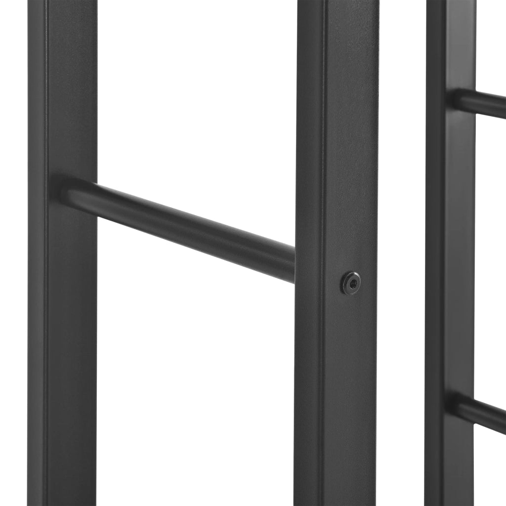 Portalegna per uso interno/esterno portalegna di design supporto per legna da ardere acciaio 60 x 25 x 150 cm nero 03_0006301