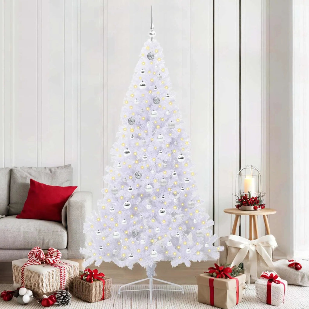 Albero di Natale artificiale Bianco 210 cm PVC e Acciaio 3426826