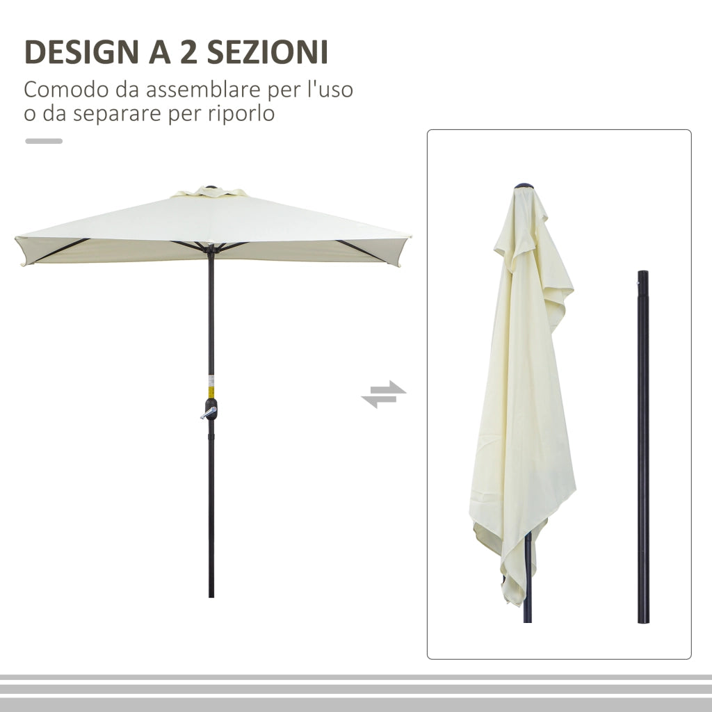 Ombrellone da Parete Mezzaluna ¨C zephmum ¨C Beige