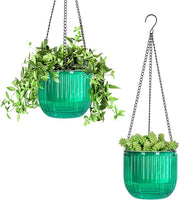 Set di due vasi da giardino appesi per piante, 16,5 cm