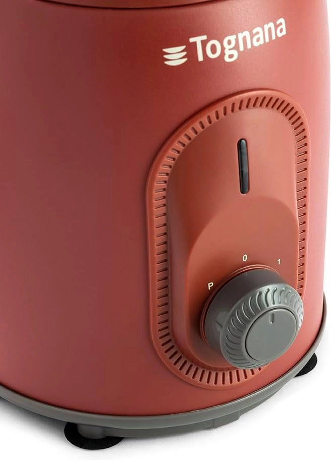 Frullatore Mixer con Bicchiere in Vetro Iridea Rosso 300 Watt Tognana