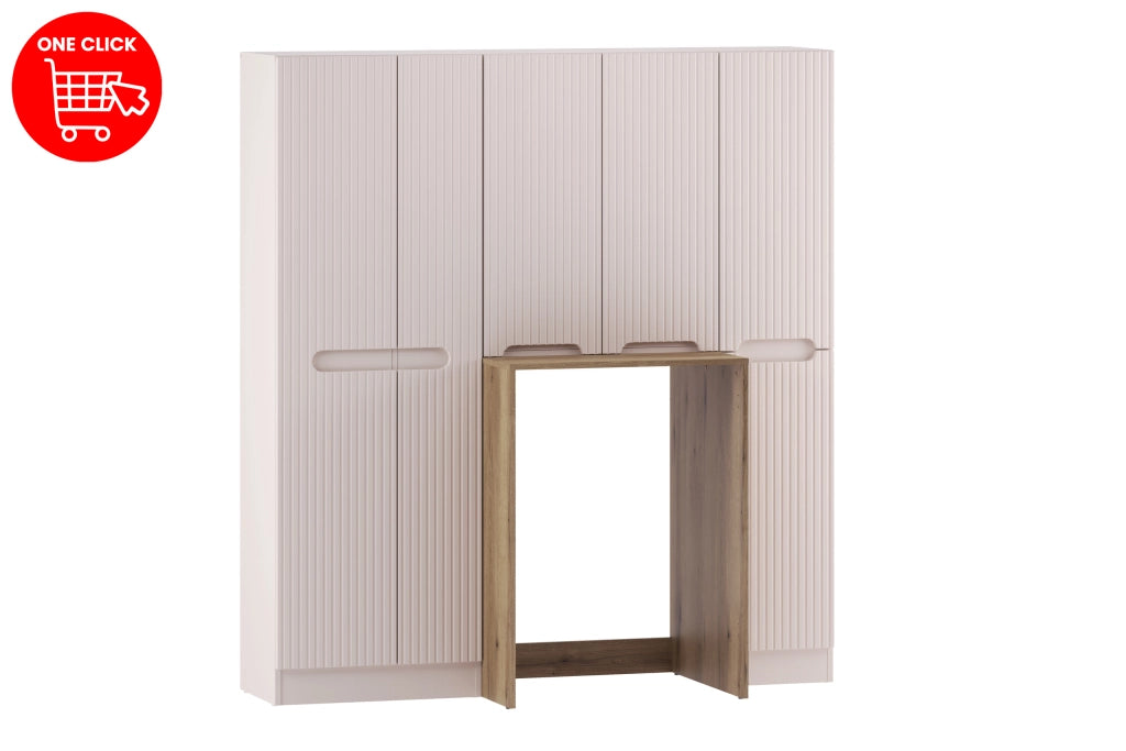 Set mobili bagno do pralni con obudową na pralkę e colonne bagno Nova Cashmere