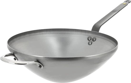 Piatto wok in materiale minerale 32 cm - libero da PFAS, rivestimento antiaderente naturale
