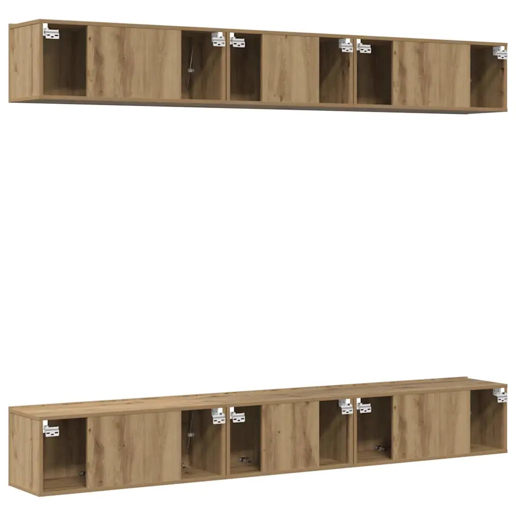 Set mobile TV 6 pcs Rovere artigianale Legno multistrato 3393476