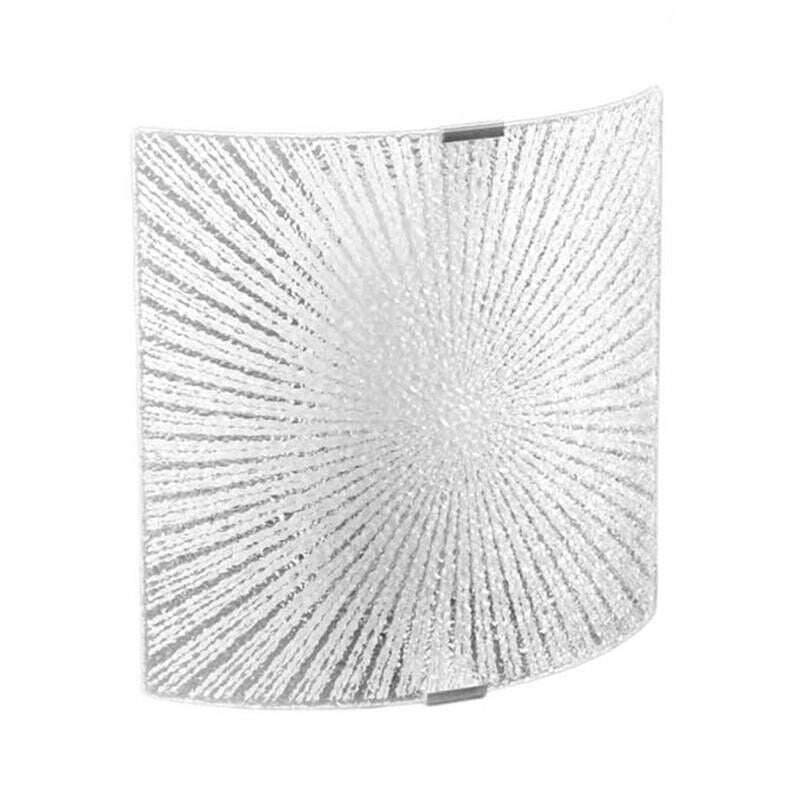 LIGHT PLAFONIERA IN VETRO QUADRATA DA 26 X 26 CM IN COLORE BIANCO