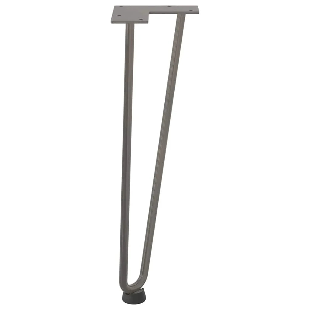 Set di 4 gambe a forcina per tavolino da caffè dal design moderno altezza 42 cm in acciaio naturale 02_0056722