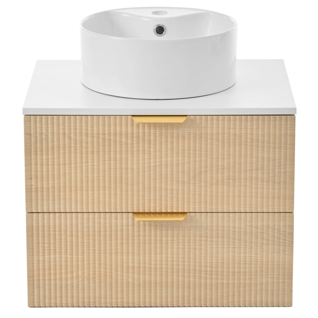 Mobile Bagno Sottolavabo con Lavabo in Ceramica ¨C MINIMAL ¨C 2 Cassetti, MDF, 60 cm