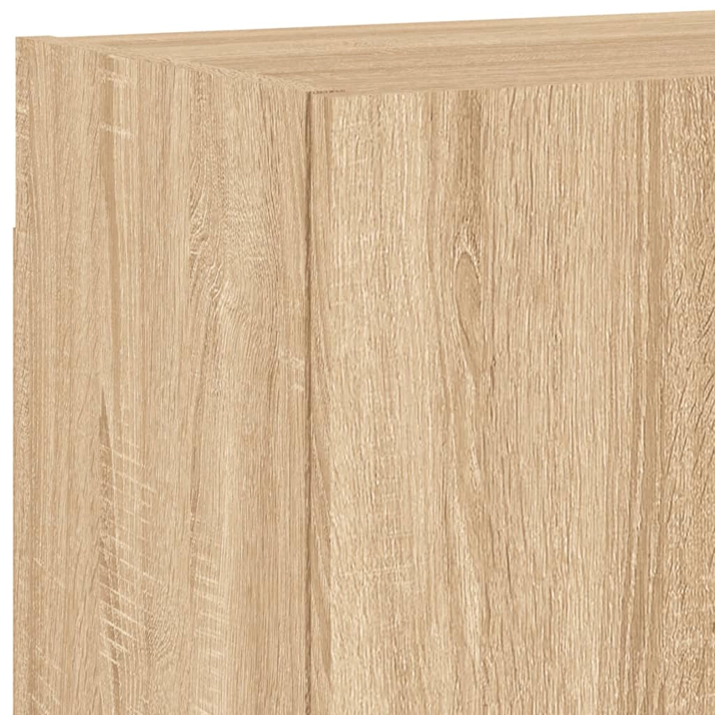 Mobile TV multimediale scaffale TV credenza TV sala da pranzo soggiorno camera da letto 4 pezzi rovere Sonoma legno ingegnerizzato marrone 02_0029245