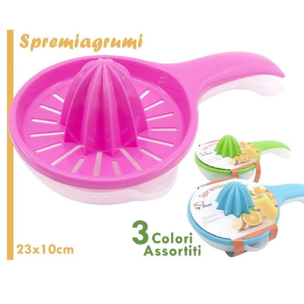 Trade Shop - Spremiagrumi Spremi Agrumi Limone Arancia Succo In Plastica Colorata Con Manico -