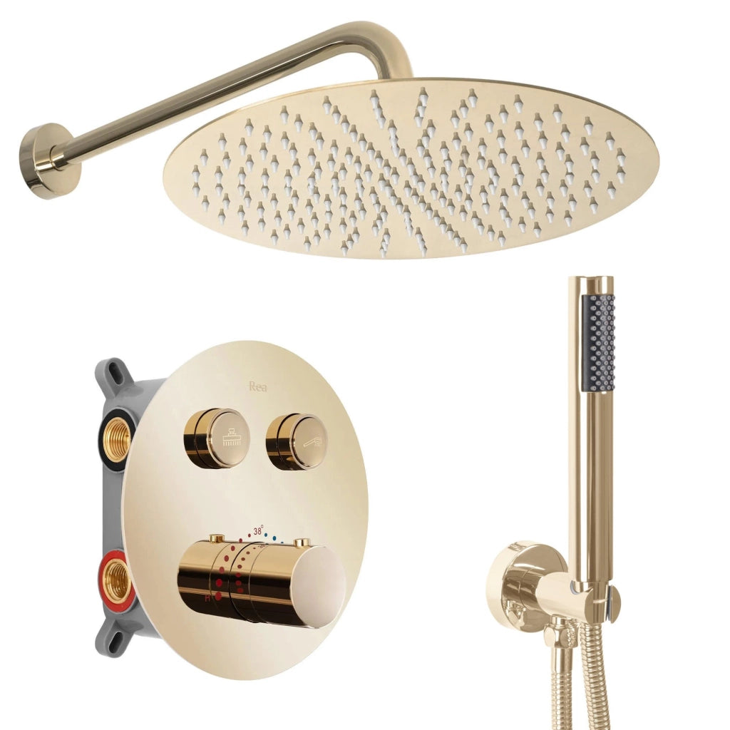 Set Doccia Da Incasso Rea Lungo Gold Box