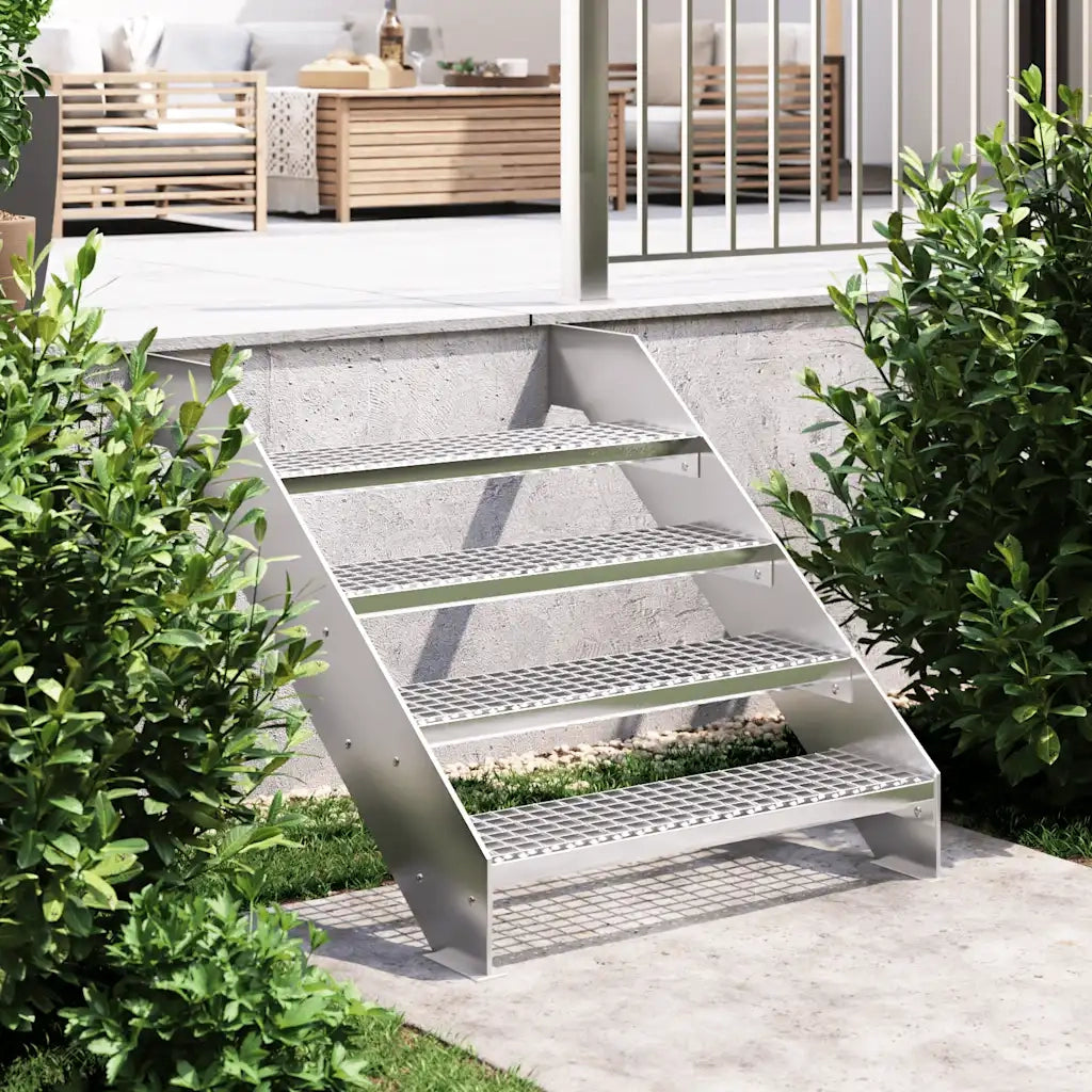Tappetino per Scale | Gradino in Griglia 80x24x7 cm Acciaio Zincato