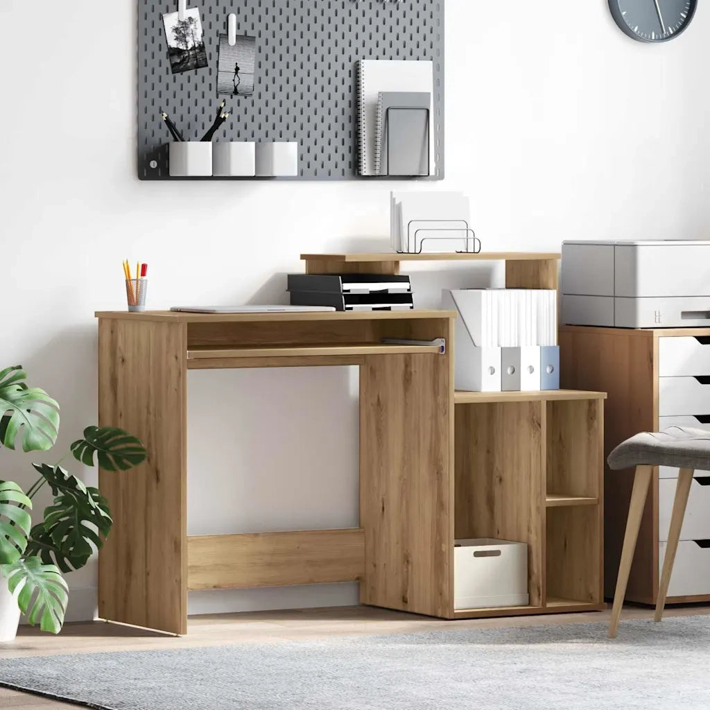 Scrivania | Tavolo da Ufficio con cassetto Rovere artigianale 120,5 x 44 x 88,5 cm